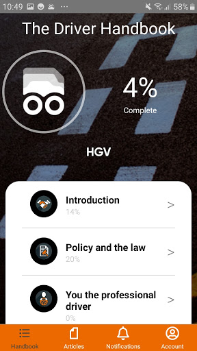 The Driver Handbook Screen 2