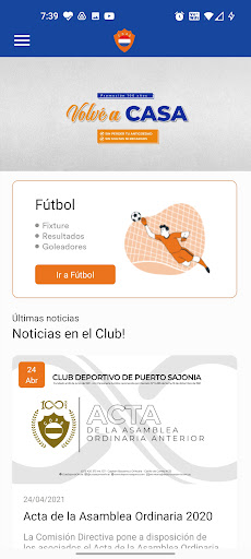 Android application Club Sajonia screenshort