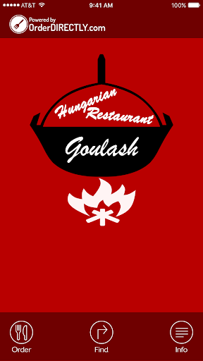 Android application Goulash Hungarian Restuarant screenshort