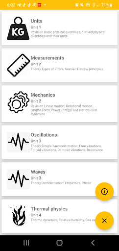 Android application Advanced Level Physics screenshort