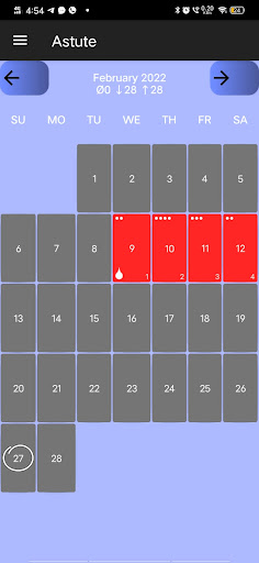 Android application Astute - Companion for Girls screenshort