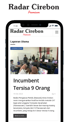 Android application Koran Radar Cirebon screenshort