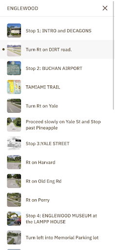 Screenshot of Sarasota County Auto Tours