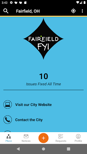 Android application Fairfield FYI screenshort