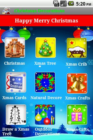 Android application Christmas Decorations screenshort