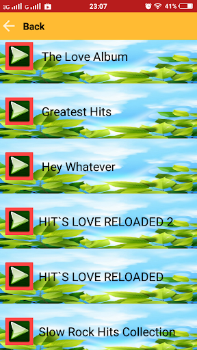 Greatest Hits Love Songs Screen 2