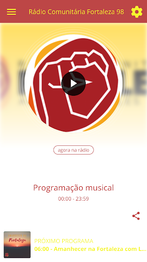 Android application Rádio Comunitária Fortaleza 98 screenshort