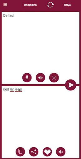 Odia - Romanian Translator Screen 2