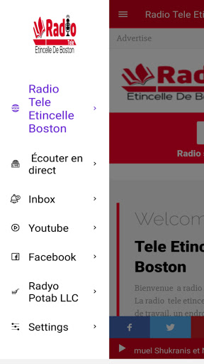 Android application Radio tele etincelle de boston screenshort