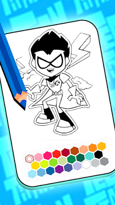Teen Titans coloring cartoonのおすすめ画像3
