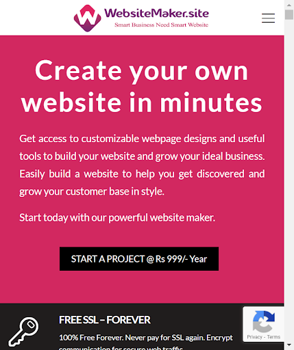 Android application Website Maker screenshort