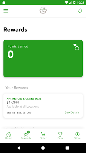 Android application Civic Center Cafe Rewards screenshort