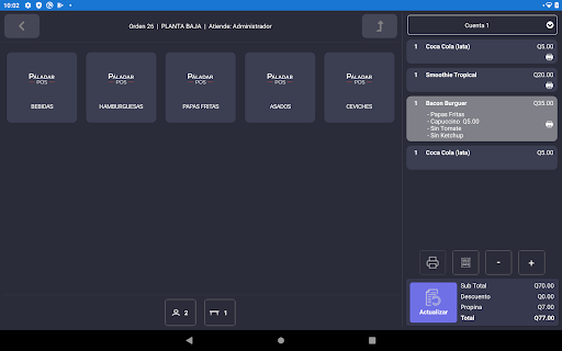 Páladar POS Screen 3