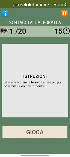 Android application Schiaccia la formica! screenshort
