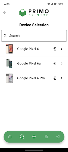 Android application Primo Print3D screenshort