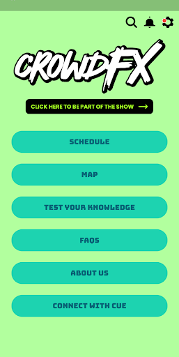 Android application CrowdFX screenshort