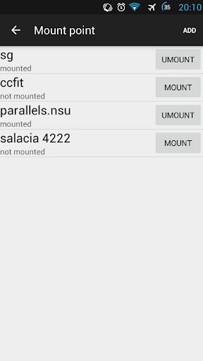 Android application EasySSHFS screenshort