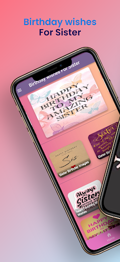 Android application Birthday wishes For Sister screenshort