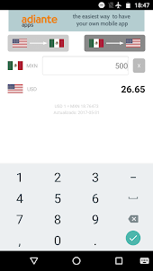 US Dollar to Mexican Peso