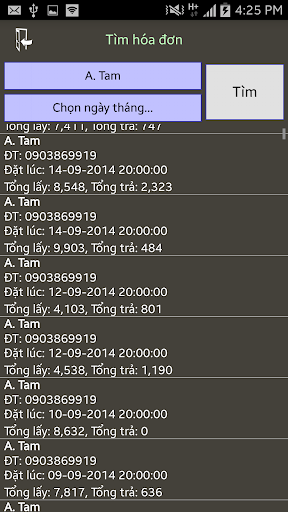 Ứng dụng tính tiền cho ki-ốt Screen 3