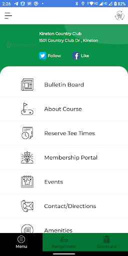 Android application Kinston Country Club screenshort