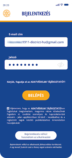 Android application ROTARY Hungary District 1911 screenshort