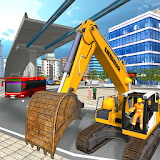 City Flyover Construction: New Bridge Building Sim icon