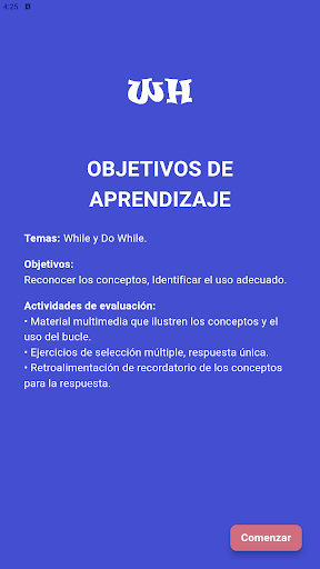 Android application appw educativa screenshort