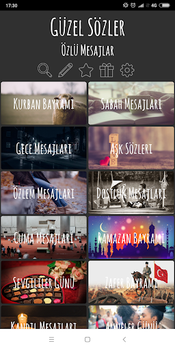 Android application Güzel Sözler - Özlü Mesajlar screenshort