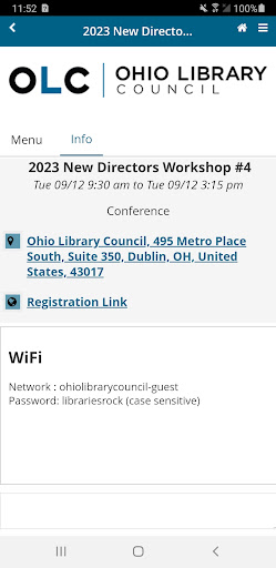 Ohio Library Council Events Screen 3