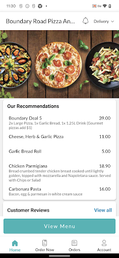 Boundary Road Pizza And Pasta Screen 2