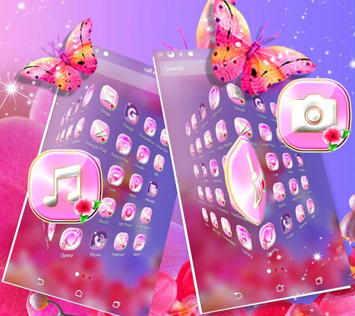 Android application Flower Butterfly LauncherTheme screenshort