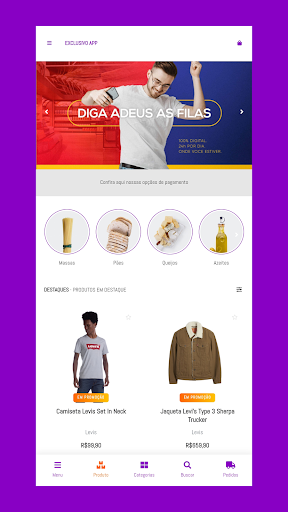 Android application ExclusivoApp - Sua loja online screenshort