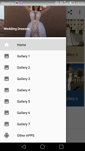 Android application Wedding Dresses screenshort