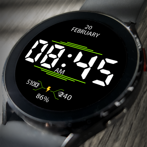 Android application Key037 Digital Watch Face screenshort