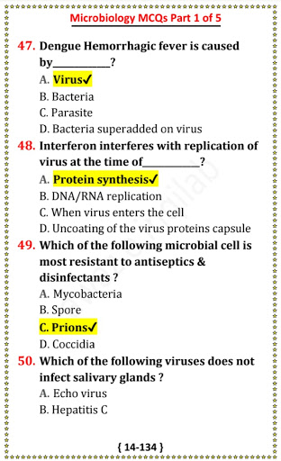 Microbiology MCQs offline