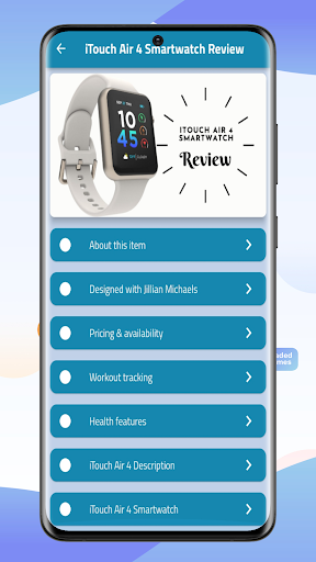 iTouch Air 4 Smart watch Guide Screen 2