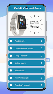 iTouch Air 4 Smart watch Guide