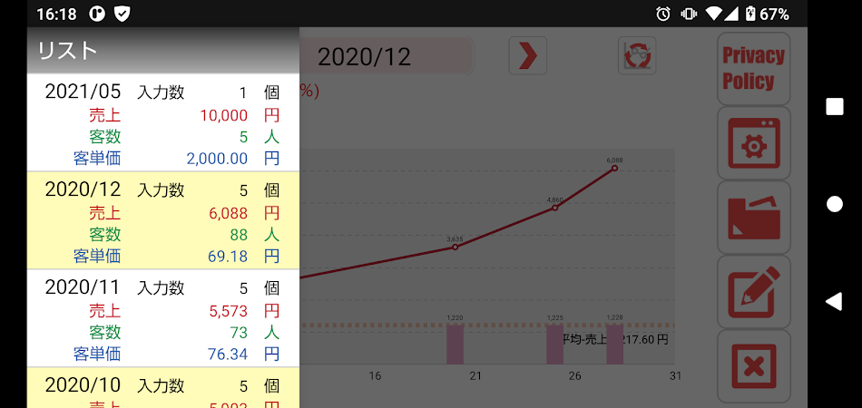 #7. 最小限の売上管理メモ － 見える化で売上アップ！ (Android) 来自: Bebeit