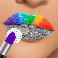 Lip Art Coloring By Number - Pixel Art Coloring