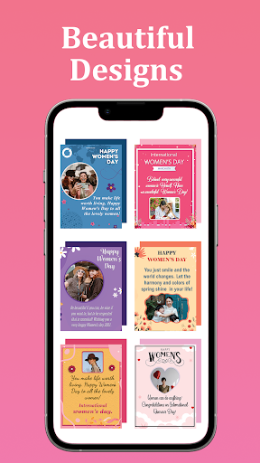 Womens day greeting frame card Screen 2