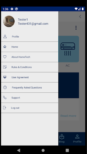 Android application HomeTech Client screenshort