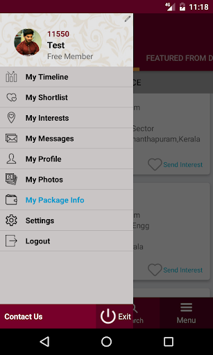 Android application Christava Matrimony screenshort