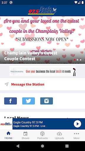 Android application Eagle Country 97.5 screenshort