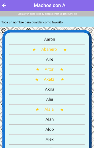 Nombres de Mascotas Screen 2