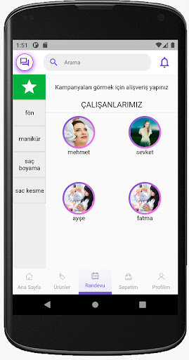 Android application Güzellik Merkezi screenshort