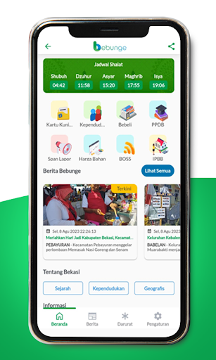 Android application Bebunge screenshort