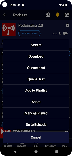 Podverse - Podcast Player Screen 3