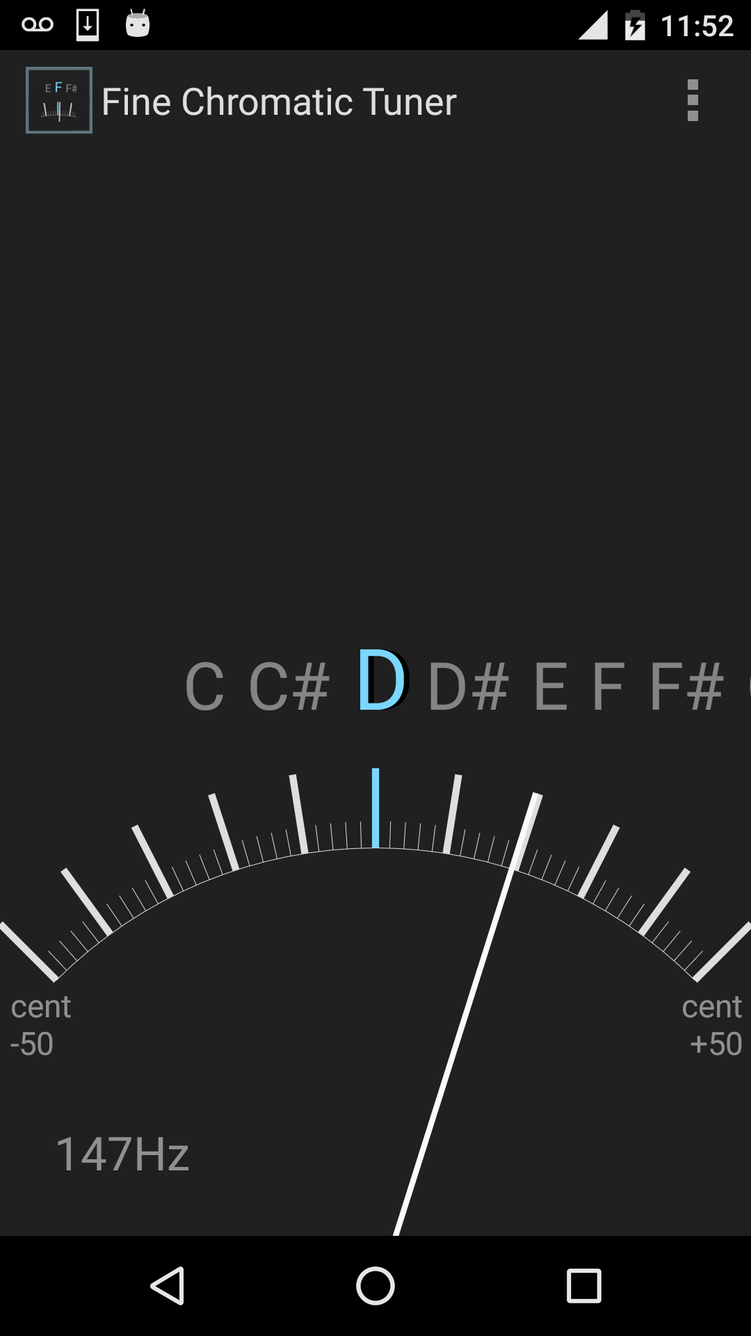 Android application Fine Chromatic Tuner screenshort