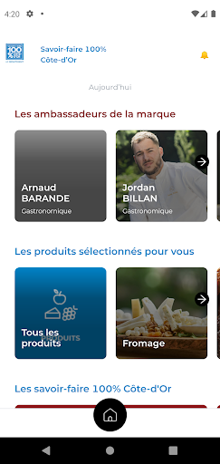 Android application Savoir-faire 100% Côte-d'Or screenshort